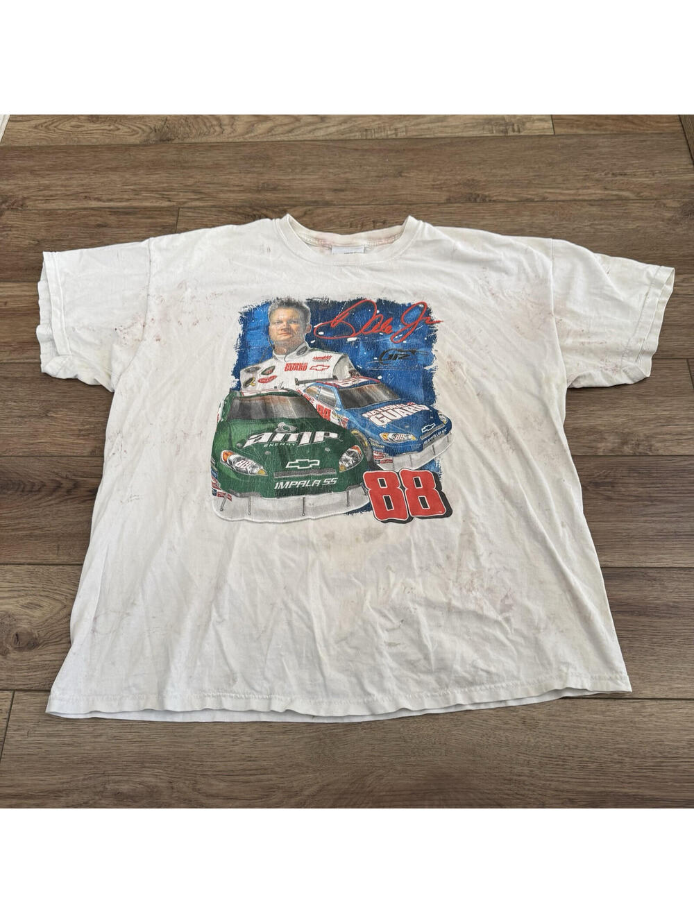 Vintage 2008 Dale Earnhardt Jr 88 NASCAR Shirt Distressed 2X